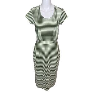 De Collection Green & White Stripe Size M